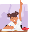 پیش‌نمایش فایل schoolgirl-character-stretches-her-hand-in-class-9649833 از پک روال روزانه