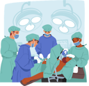 پیش‌نمایش فایل surgeon-characters-team-perform-precise-incisions-9714556 از پک جراحان