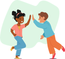 پیش‌نمایش فایل african-and-caucasian-children-happily-giving-each-other-high-fives-9785051 از پک بچه‌ها / کودکانه