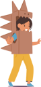 پیش‌نمایش فایل child-character-dons-whimsical-cardboard-dinosaur-9785027 از پک بچه‌ها / کودکانه