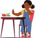 پیش‌نمایش فایل little-girl-character-at-table-stubbornly-rejects-vegetables-9785040 از پک بچه‌ها / کودکانه
