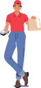 پیش‌نمایش فایل courier-character-delivering-a-food-package-with-a-pos-terminal-9784838 از پک خدمات تحویل