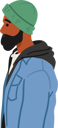 پیش‌نمایش فایل black-bearded-man-stands-in-profile-9952788 از پک افراد