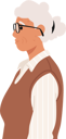 پیش‌نمایش فایل elegant-senior-woman-stands-in-profile-9952798 از پک افراد