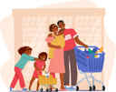 پیش‌نمایش فایل family-at-supermarket-9952769 از پک بچه‌ها / کودکانه