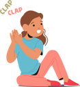 پیش‌نمایش فایل little-girl-claps-hands-9952776 از پک بچه‌ها / کودکانه