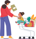 پیش‌نمایش فایل mother-and-daughter-comfortably-seated-in-shopping-cart-9952774 از پک بچه‌ها / کودکانه