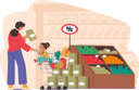 پیش‌نمایش فایل mother-and-daughter-seated-in-a-shopping-cart-as-they-navigate-the-aisles-of-bustling-supermarket-9952767 از پک بچه‌ها / کودکانه