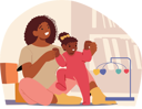 پیش‌نمایش فایل happy-mom-and-toddler-daughter-10270808 از پک بچه‌ها / کودکانه