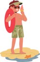 پیش‌نمایش فایل cute-boy-character-clutching-inflatable-ring-and-enjoys-a-sweet-ice-cream-cone-10270759 از پک بچه‌ها / کودکانه