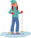 پیش‌نمایش فایل little-girl-character-gracefully-glides-down-snow-covered-slopes-10270753 از پک بچه‌ها / کودکانه