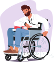 پیش‌نمایش فایل determined-male-in-wheelchair-loaded-with-papers-and-folders-10270716 از پک افراد در ویلچرها