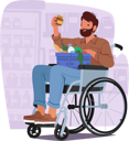 پیش‌نمایش فایل disable-man-in-supermarket-10270719 از پک افراد در ویلچرها