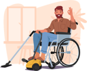 پیش‌نمایش فایل disable-man-vacuums-the-floor-10270718 از پک افراد در ویلچرها