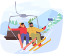 پیش‌نمایش فایل bundled-up-skier-characters-ascend-on-a-ski-lift-10324254 از پک ورزش‌های زمستانی