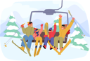 پیش‌نمایش فایل cheerful-family-characters-bundled-in-winter-gear-10324255 از پک ورزش‌های زمستانی