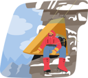 پیش‌نمایش فایل climber-enjoys-serene-solitude-inside-a-hanging-tent-10324260 از پک ورزش‌های زمستانی