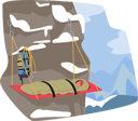 پیش‌نمایش فایل daring-mountain-climber-character-snoozes-in-a-hanging-bed-10324259 از پک ورزش‌های زمستانی
