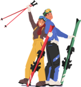 پیش‌نمایش فایل dynamic-duo-of-skiers-10324235 از پک ورزش‌های زمستانی
