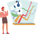 پیش‌نمایش فایل businesswoman-seeks-help-from-bot-to-view-business-data-10525708 از پک افراد با چت‌بات
