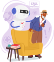 پیش‌نمایش فایل chatbot-is-calling-ambulance-to-take-elderly-man-at-hospital-10525697 از پک افراد با چت‌بات