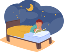 پیش‌نمایش فایل boy-engrossed-in-book-in-bed-10756889 از پک بچه‌ها / کودکانه
