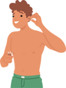 پیش‌نمایش فایل man-cleaning-ears-with-earbud-10940600 از پک روتین زیبایی