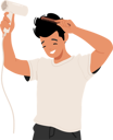 پیش‌نمایش فایل man-drying-hair-using-hairdryer-10940602 از پک روتین زیبایی