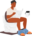 پیش‌نمایش فایل man-sits-on-toilet-and-reading-newspaper-10940578 از پک روتین زیبایی