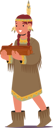 پیش‌نمایش فایل girl-native-american-carrying-woods-10940624 از پک بچه‌ها / کودکانه