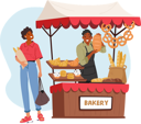 پیش‌نمایش فایل baker-sells-bread-loaf-11167528 از پک کشاورزان
