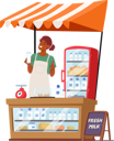 پیش‌نمایش فایل female-farmer-sells-dairy-products-11167531 از پک کشاورزان