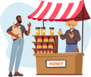 پیش‌نمایش فایل old-man-sells-honey-jar-11167520 از پک کشاورزان