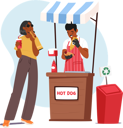 پیش‌نمایش فایل salesman-sells-grill-hot-dogs-11167526 از پک کشاورزان