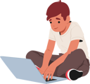 پیش‌نمایش فایل boy-is-studying-on-laptop-11167414 از پک بچه‌ها / کودکانه