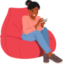 پیش‌نمایش فایل girl-is-chatting-on-phone-11167410 از پک بچه‌ها / کودکانه