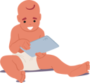 پیش‌نمایش فایل little-baby-is-using-ipad-11167412 از پک بچه‌ها / کودکانه