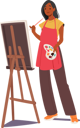 پیش‌نمایش فایل female-painter-is-sketching-on-painting-board-11167392 از پک افراد هنر