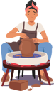 پیش‌نمایش فایل girl-is-doing-pottery-11167382 از پک افراد هنر