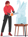 پیش‌نمایش فایل ice-sculptor-is-making-frozen-masterpiece-11167384 از پک افراد هنر
