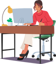 پیش‌نمایش فایل lady-is-working-on-tablet-11167381 از پک افراد هنر