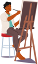 پیش‌نمایش فایل male-painter-is-doing-painting-11167379 از پک افراد هنر