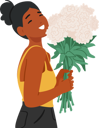 پیش‌نمایش فایل black-woman-with-lush-bouquet-11272434 از پک زنان با گل