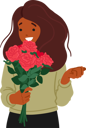 پیش‌نمایش فایل black-young-woman-with-bouquet-of-red-roses-11272447 از پک زنان با گل