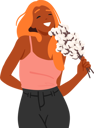 پیش‌نمایش فایل woman-clasps-lush-bouquet-of-fluffy-flax-flowers-11272437 از پک زنان با گل