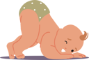 پیش‌نمایش فایل little-infant-stands-with-buttocks-raised-11272377 از پک نوزاد