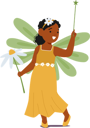 پیش‌نمایش فایل black-child-in-delicate-fairy-costume-11272387 از پک بچه‌ها / کودکانه