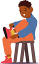 پیش‌نمایش فایل little-black-boy-puts-on-shoes-11272411 از پک بچه‌ها / کودکانه