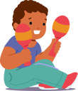 پیش‌نمایش فایل little-child-sits-on-floor-and-shaking-maracas-11272398 از پک بچه‌ها / کودکانه