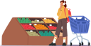 پیش‌نمایش فایل girl-at-grocery-store-thinking-about-what-to-buy-4538794 از پک غذا و نوشیدنی